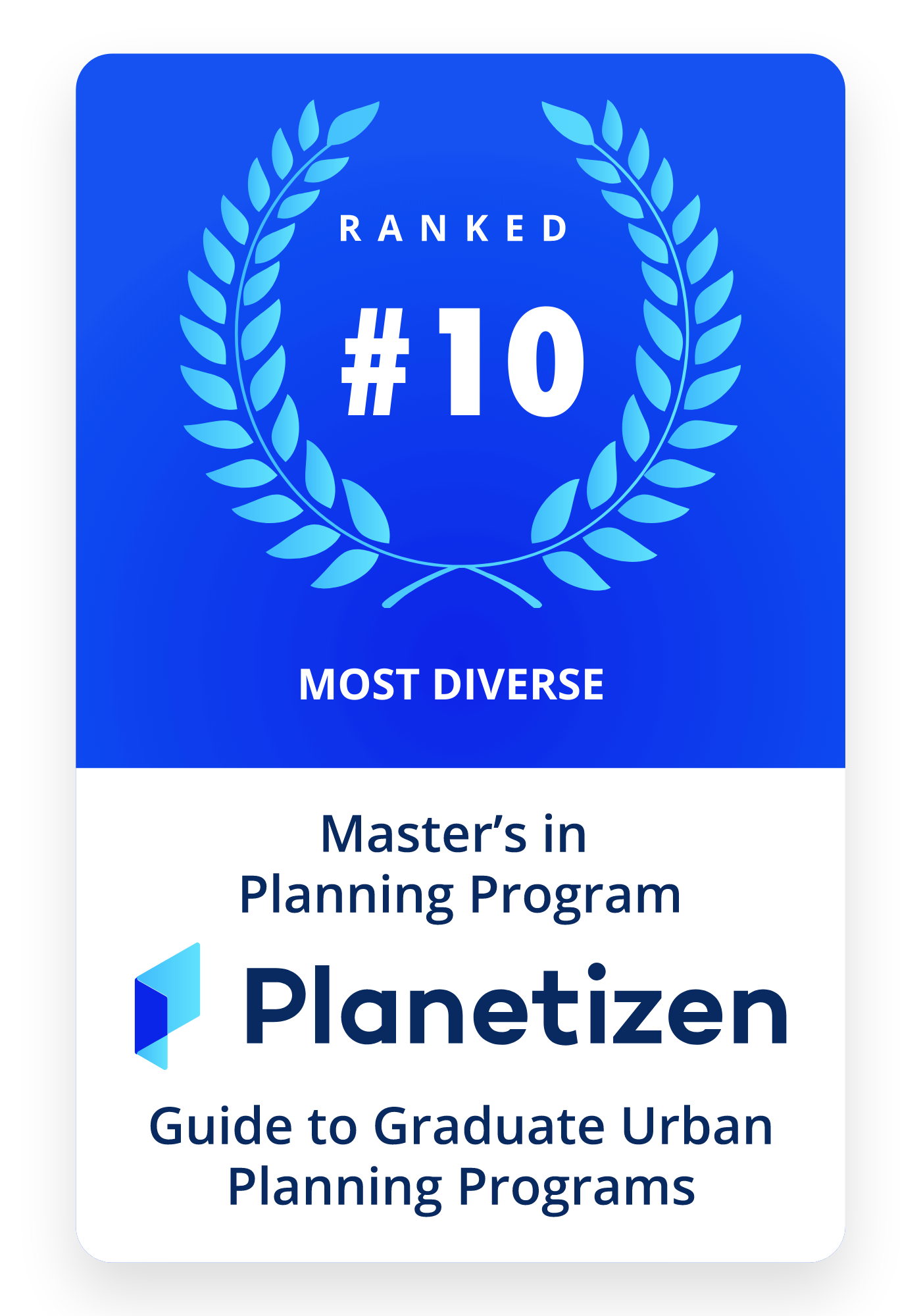 Ranked 10 from Planetizen Guide to Graduate Urban Planning Programs