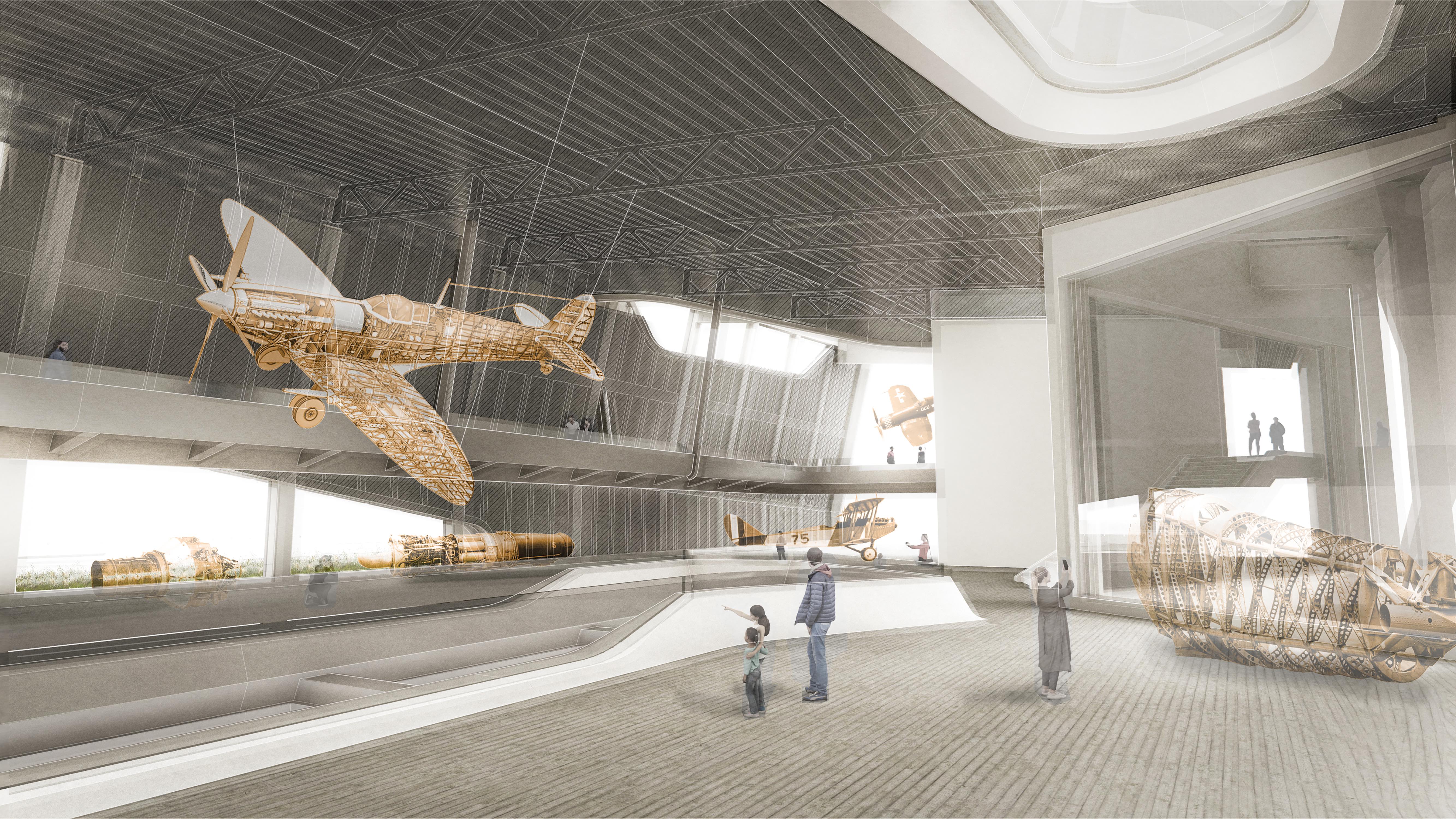  rendering of aviation museum