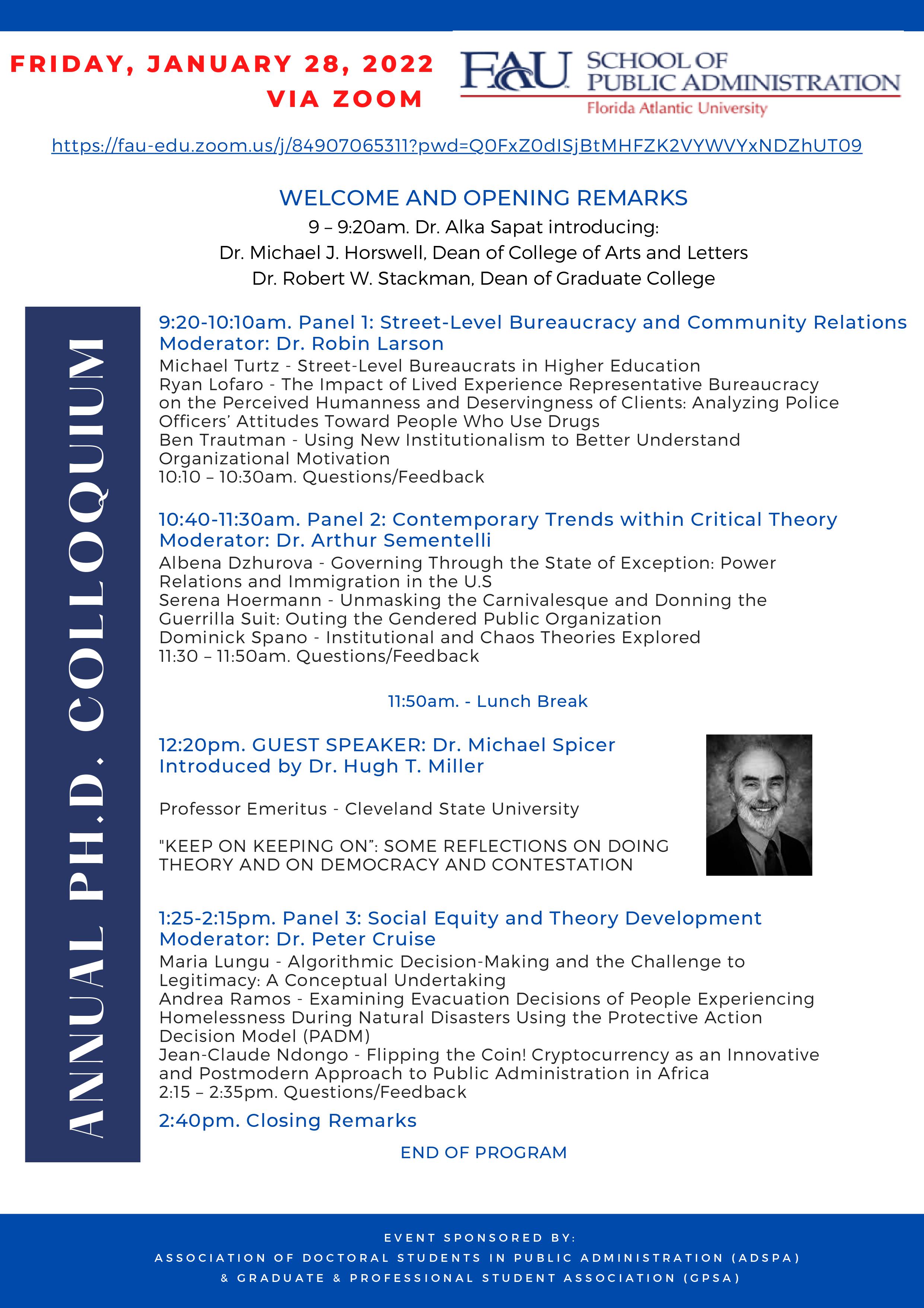 2022 ADSPA Colloquium Program