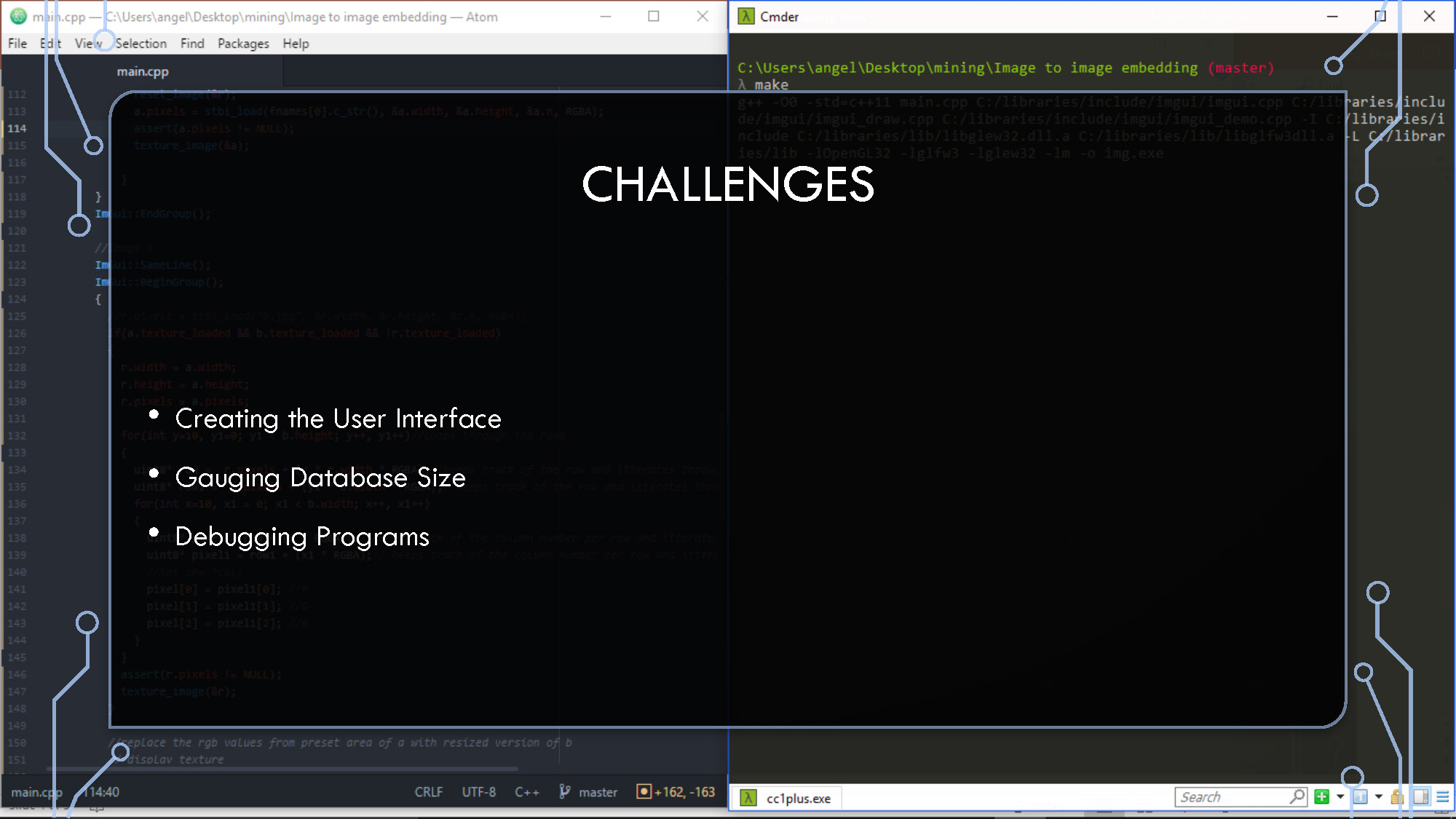Slide 7: Challenges faced during the project development