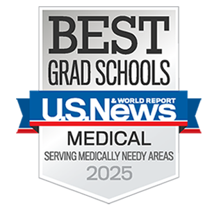 2025 U.S. News and World Report Badge for Most Graduates Practicing in Medically Underserved Areas
