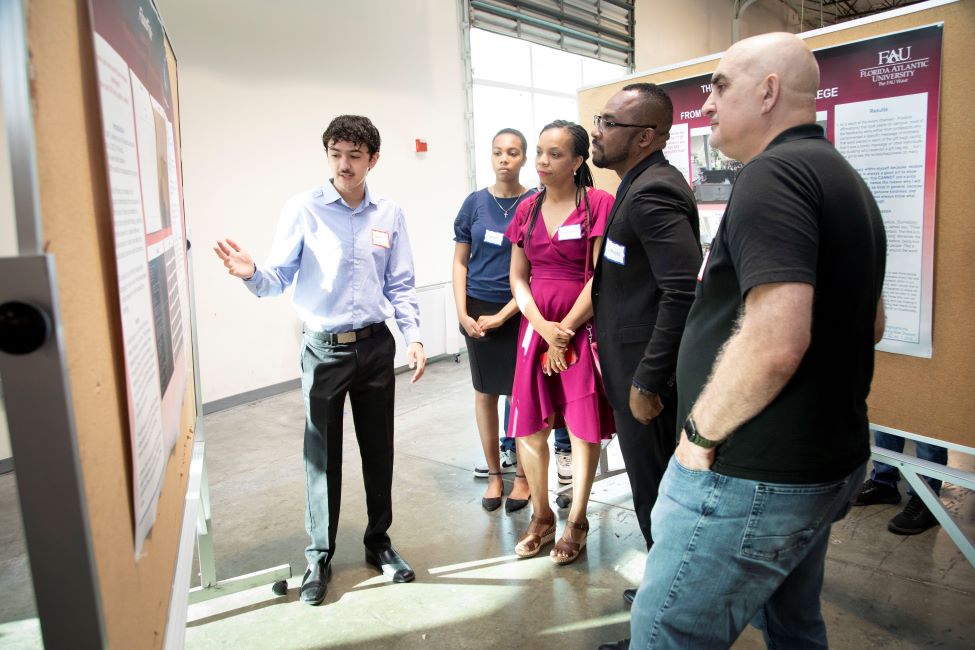 Students competing in the 2024 Florida Atlantic WAVE Competition