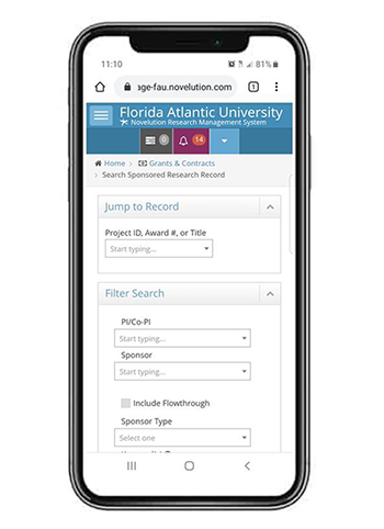 image of phone displaying the Novelution application
