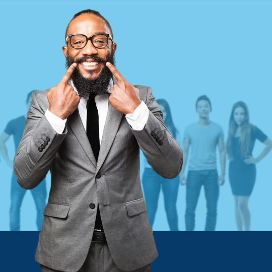 Professional man smiling