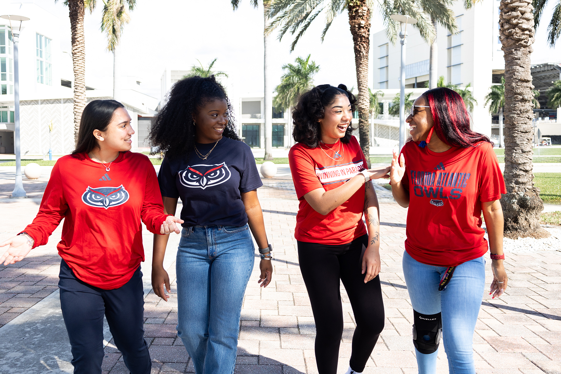 Florida Atlantic students on an inspiring walk