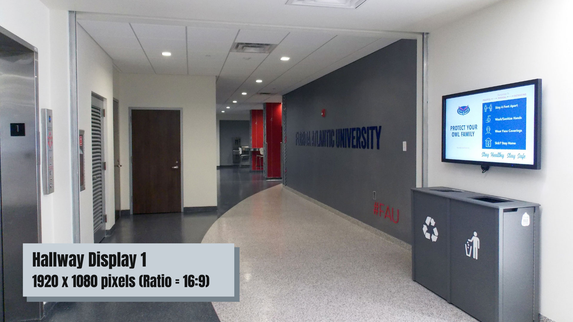 Hallway inside the 太阳城娱乐 student union building