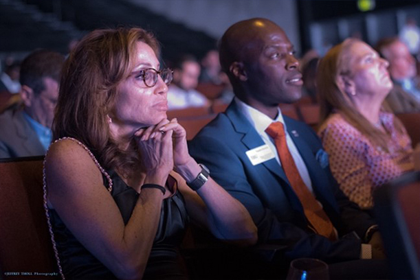 Cara Massey, longtime philanthropist and friend of the School of Criminology & Criminal Justice, and Tootie Martin, director of development for the College of Social Work & Criminal Justice