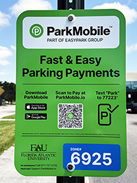 mobile parking sign