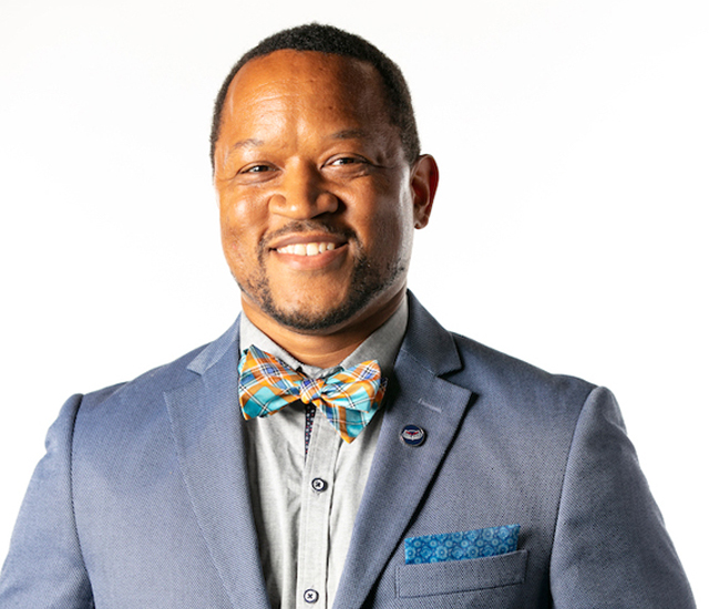 Student in suit smiling professional profile 